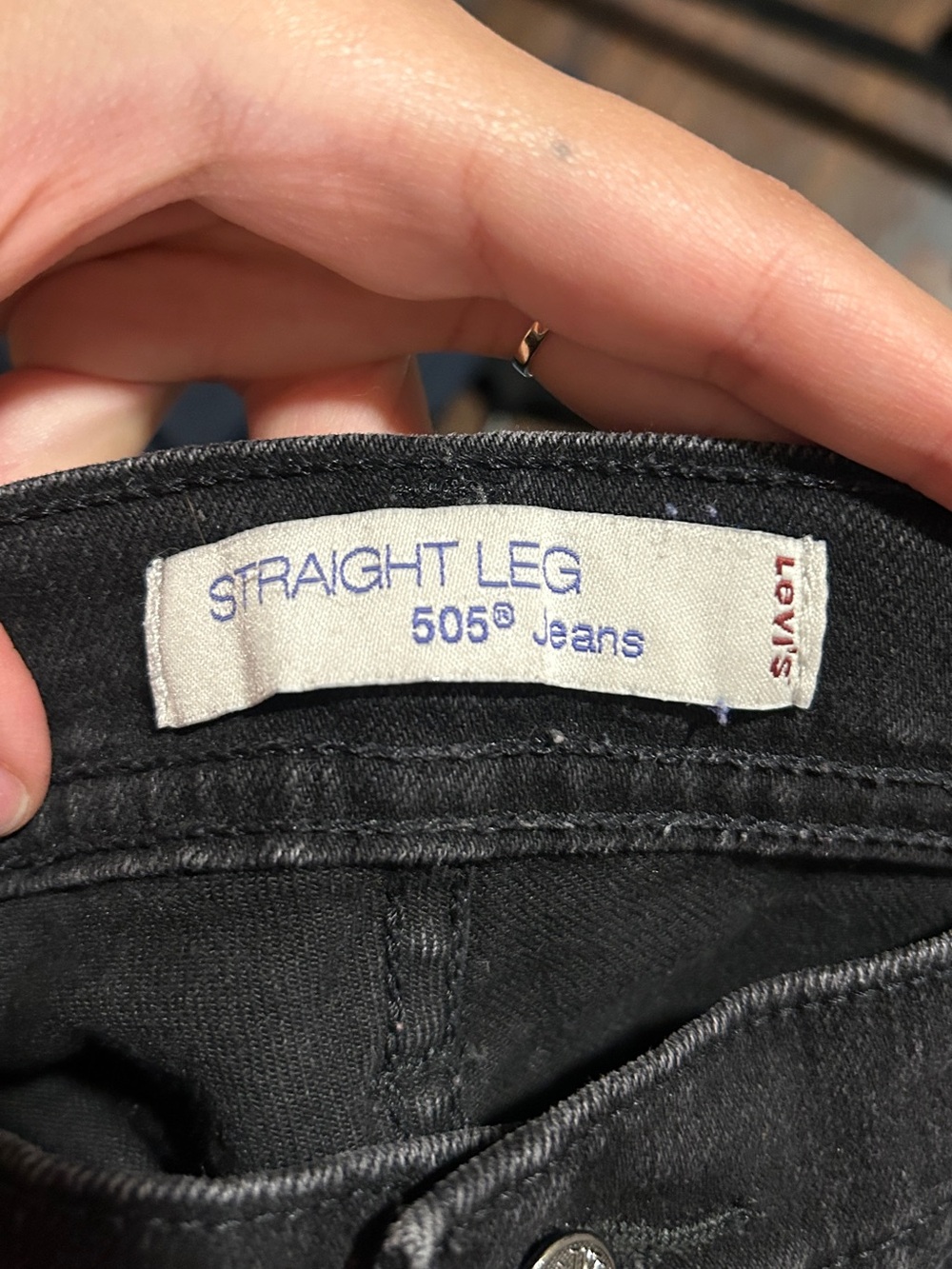 Levi's Black 505 Women's Jeans - Picture 5 of 6